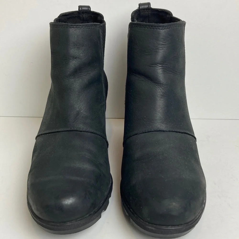 Sorel Joan of Arctic Wedge II Chelsea Bootie Leather 10 Winter Fall Gorpcore